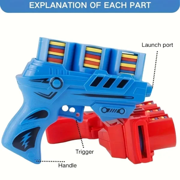 Interactive Cat Launcher Toy - Relax and Have Fun with Colorful Discs, No Batteries Required, Suitable for All Cat Breeds, Plastic Material - Image 2