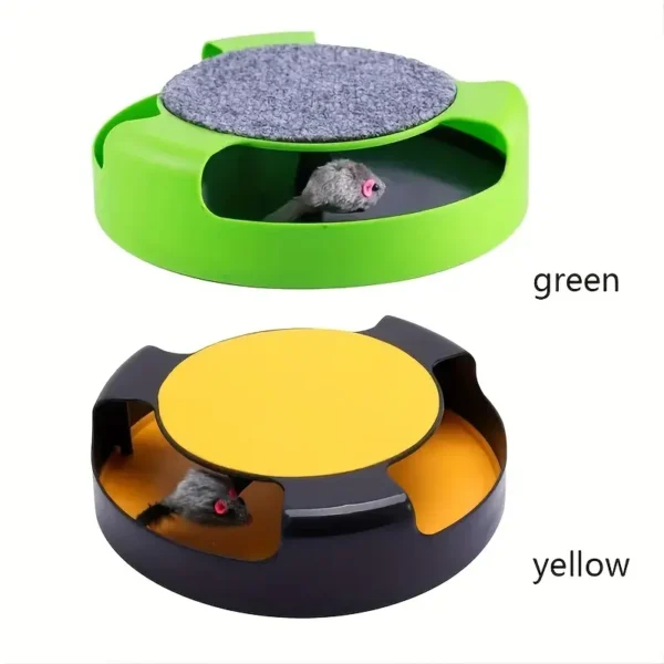 Interactive Turntable & Scratch Board Toy - Hours of Entertainment for Your Cat - Fun Toy - Image 3