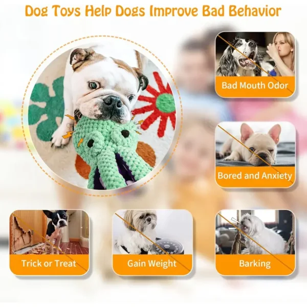 Fuufome Big Squeaky Dog Toys - Soft Fabric Plush Toys for Dogs of All Sizes, Perfect for Daily Companionship And Training Rewards - Image 4
