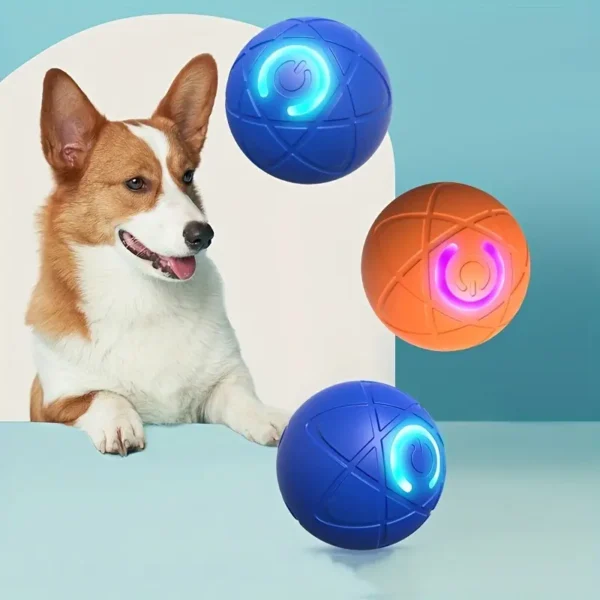 Interactive 4th Generation Smart Dog Toy Ball, Automatic Moving, USB Rechargeable, Geometric Pattern, Plastic, for Small Breeds, Pet Play Ball with Lithium Polymer Battery, ≤36V - Image 5
