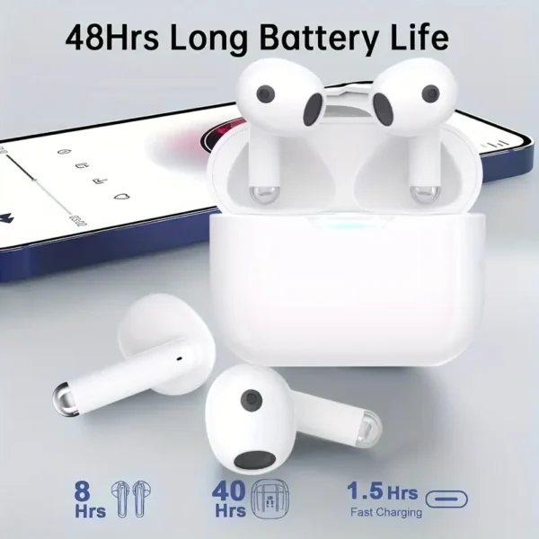 TWS True Wireless Stereo Headset, Ear Buds For IPhone/Samsung/Android/iOS, Touch Contro With Charging Case, ANC Wireless Earphones TWS Noise Cancelling Earbuds, Wireless In-ear Smart Earphones With Microphone