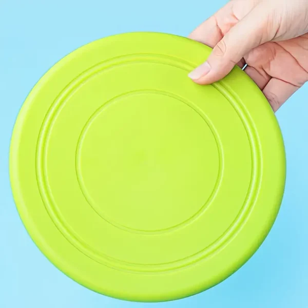 1pc Durable Dog Toy 15.98cm - Interactive Plastic Flying Disc for Small Breeds, Ideal for Pool & Beach Play, Available in Blue, Green, Yellow} - Image 2