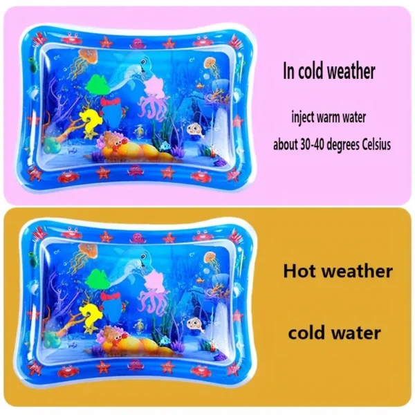 Dolphin-Themed Cat Play Mat with Water Sensor - Cooling Comfort Pet Game Pad, Animal Print Design - Image 3