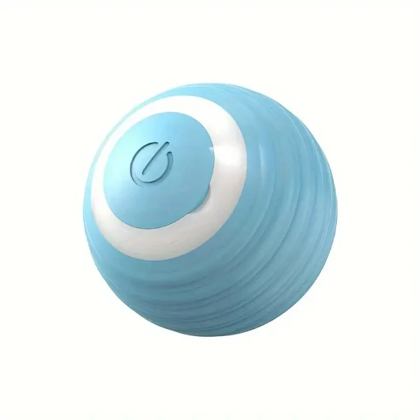 Interactive Cat Toy Ball, USB Rechargeable Silicone Automatic Rolling Ball with Stripes Pattern, Lithium Polymer Battery, Ideal for Small Breeds, Electric Pet Plaything - Image 4