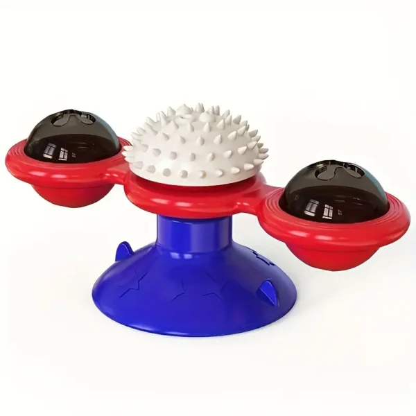 Interactive Windmill Cat Toy - 1pc, Engaging Spinning Design for Playful Cats, Enhances Bonding & Exercise - Image 4