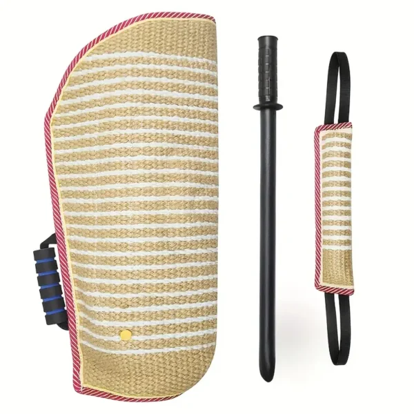 Dog Bite Training Set, Professional Dog Bite Training Protection Equipment, Bite Sleeve Arm with Whip Stirring Rod, Dog Bite Pillow Pulling Rope Toy, Suitable for Bulldogs, German Shepherd Dogs