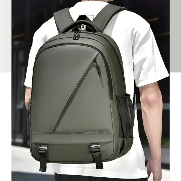 Men's High Quality Large Capacity Backpack - Durable Polyester Sporty Design with Adjustable Straps & Multiple Compartments for School, Commuting, Travel & Outdoor Activities, Travel Backpack - Image 4