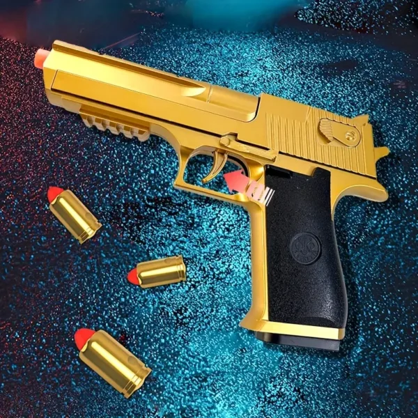 Manual Load Mechanical Continuous Fire Ejecting Pistol Outdoor Combat Sports Prop Halloween Christmas Holiday Gift 1 Magazine 6 Shell 30 Bullets - Image 5