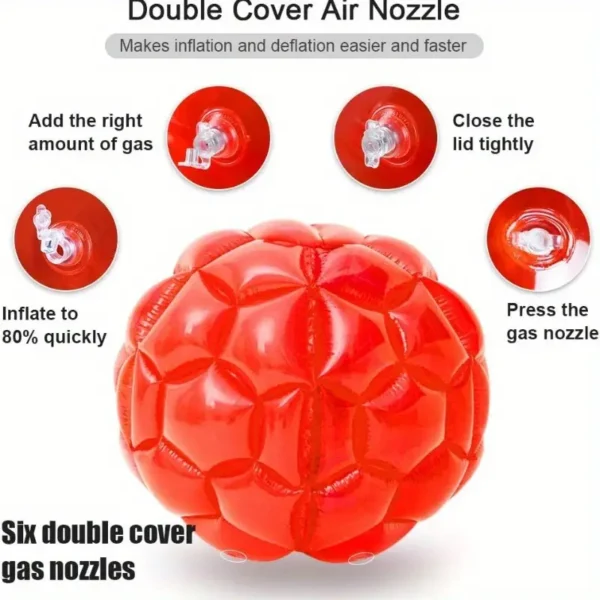2 Pack Sumo Balls - Inflatable Bubble House Toys for Adults, 91.44cm Red & Blue, Fun Outdoor Yard Game for Active Play and Summer Fun, Festive Colors | Easy Inflation Toy, Bubble House Inflatable - Image 3
