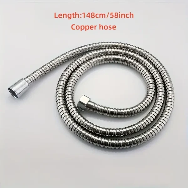 3pcs bathroom shower head 300 holes high quality high pressure water saving shower head, 150.01 cm copper core hose, shower head base - Image 6
