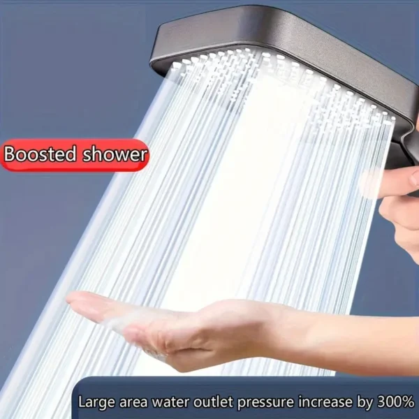 Large Area Shower Spray Silvery Head with 3 Adjustable Modes, High-Quality High-Pressure Water-Saving Flow Shower Faucet, Nozzle, Bathroom Accessories, Christmas/Halloween Gift Decoration - Image 6