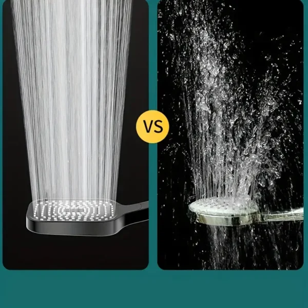 Large Area Shower Spray Silvery Head with 3 Adjustable Modes, High-Quality High-Pressure Water-Saving Flow Shower Faucet, Nozzle, Bathroom Accessories, Christmas/Halloween Gift Decoration - Image 3
