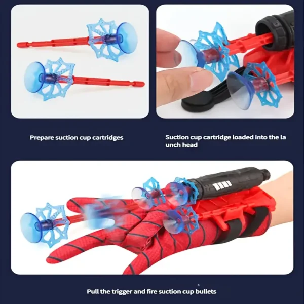 1 Set Spider Web Launcher Glove Set, Creative Plastic Toy for Kids, Perfect for Birthday, Christmas, Thanksgiving Gifts, Fun Outdoor Play - Image 2