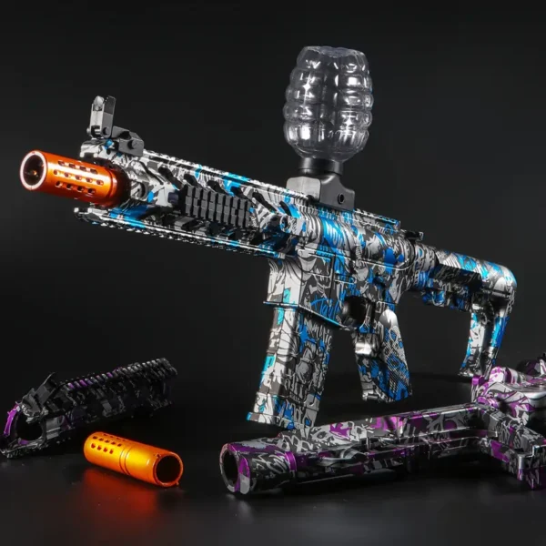 Exciting M416 Electric Ball Blaster Toy- High-Speed, Metallic Finish, Rechargeable with Glasses - Perfect Gift for Summer Birthday Parties
