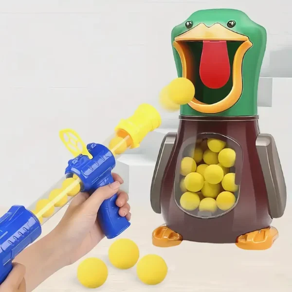 Flying Ducks Toy Set with Air-Powered Soft Bullets - Interactive Parent-Child Shooting Game, Mixed Colors, Durable Plastic & Rubber Materials, Fun Gift for Youngsters, Outdoor Playtime | Vibrant Playset | Interactive Game, Duck Decoration