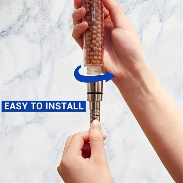 1pc High-Pressure 5-Mode Adjustable Shower Head with Water-Saving Design, Handheld Bathroom Accessory for Enhanced Shower Experience, Wall-Mounted, Round Plastic Body, Transparent Spray Nozzle with Bead Filter, Shower Accessories - Image 6