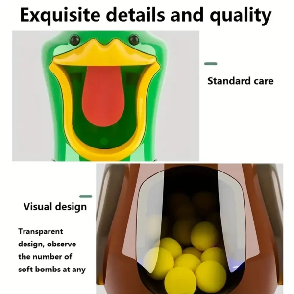 Flying Ducks Toy Set with Air-Powered Soft Bullets - Interactive Parent-Child Shooting Game, Mixed Colors, Durable Plastic & Rubber Materials, Fun Gift for Youngsters, Outdoor Playtime | Vibrant Playset | Interactive Game, Duck Decoration - Image 4