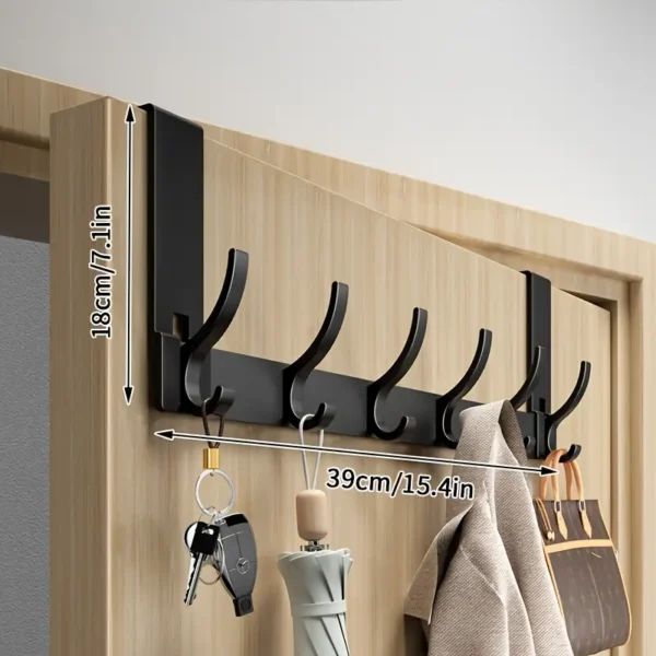 Over Door Hook, Coat Rack, Door Jacket, Coat Hook, Door No Drilling Coat for Kitchen, Bathroom, Hallway and Bedroom - Image 2