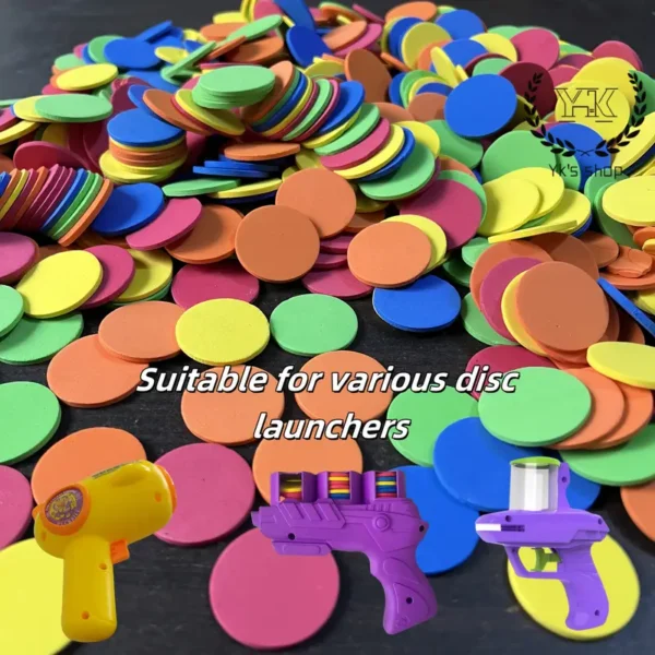 Toy foam ammunition -60pcs/100pcs/300pcs/1000pcs color foam transmitter filler - EVA material - disc, hand-held foam disc transmitter filler! - Image 3