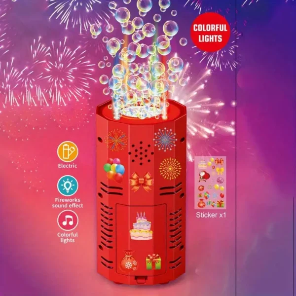 Fireworks Bubble Machine - DIY Fireworks Bubble Machine without battery and bubble liquid, suitable for party atmosphere, birthday party, wedding, Christmas and other toys - Image 5