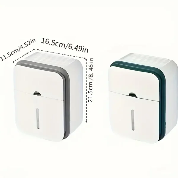 1pc Double-Layer Bathroom Tissue Holder, Wall-Mounted Plastic Tissue Box with Drawer, Strong Waterproof, No Drilling Required, Rectangle Shape - Image 5