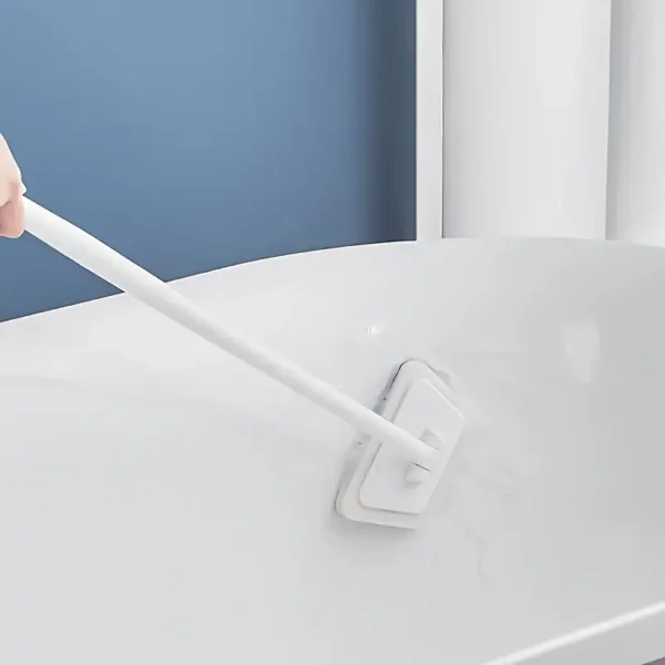 1 Handle with 3 Replacement Heads Multifunctional Bathroom Wall Brush, Long Handle Detachable Household Floor and Bathtub Brush, Ceramic Tile Sponge Cleaning Brush - Image 4