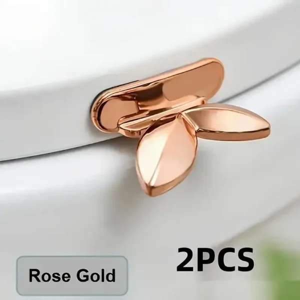 Rose Golden Durable Acrylic 1 Pcs Toilet Seat Lid Lifters - Pre-Stick Design, Flower Pattern, Easy to Clean - Image 5