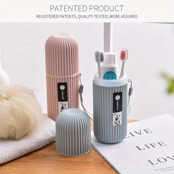 1pc Travel Toothbrush Box Portable Washing Cup Brushing Mouthwash Cup Set Toothbrush Large Toothpaste Tube Toothbrush Storage Box - Image 5
