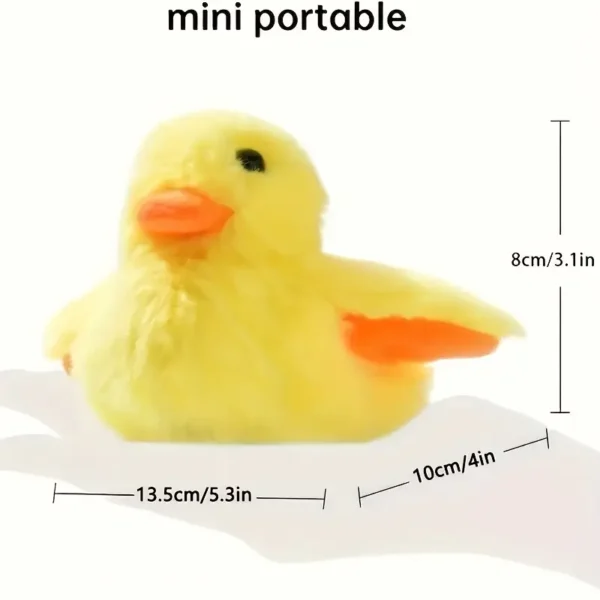1pc Duck Plush Cat Toy, Interactive Sound Toy, Durable And Soft Plush Material, Yellow Duck Pet Toy, Suitable for Boredom Relief, Suitable for Sports And Entertainment, USB Rechargeable Plush Material, Electronic Pet Toy, Interactive Cat Toy, Suitable for All Breed - Image 3