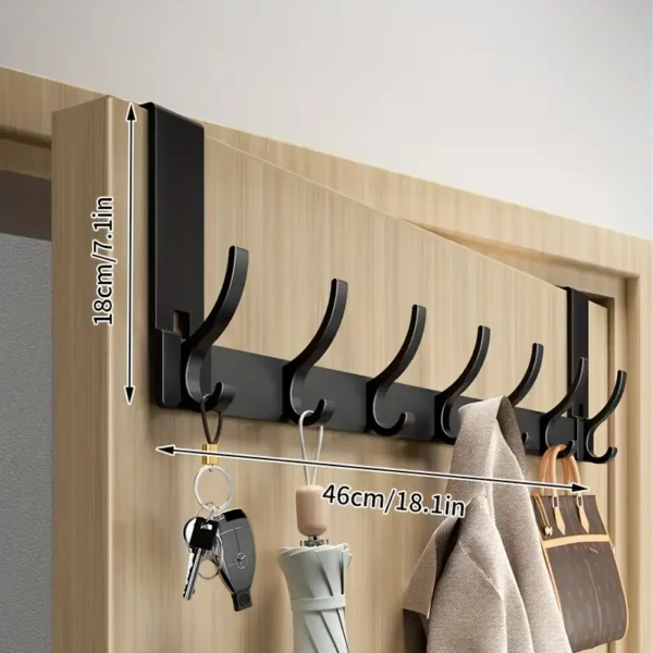 Over Door Hook, Coat Rack, Door Jacket, Coat Hook, Door No Drilling Coat for Kitchen, Bathroom, Hallway and Bedroom