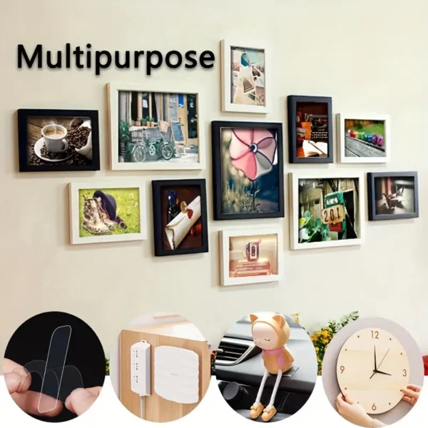 60pcs Strong Large Adhesive Hooks - Multi-Functional Stainless Steel Kitchen Hooks with No Trace, Easy Install for Wedding Decor, Car Posters & Holiday Decorations, Secure & Stylish Design, Decorative Wall Hooks | Modern Aesthetic | Nodrill Mounting, Hooks for Hangin - Image 7