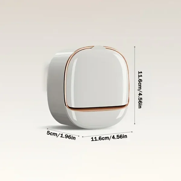 Easy-Install Wall-Mounted Soap Dish with Lid - Waterproof ABS, No-Drill Drainage Design for Bathroom & Shower, Perfect for Travel - Image 2