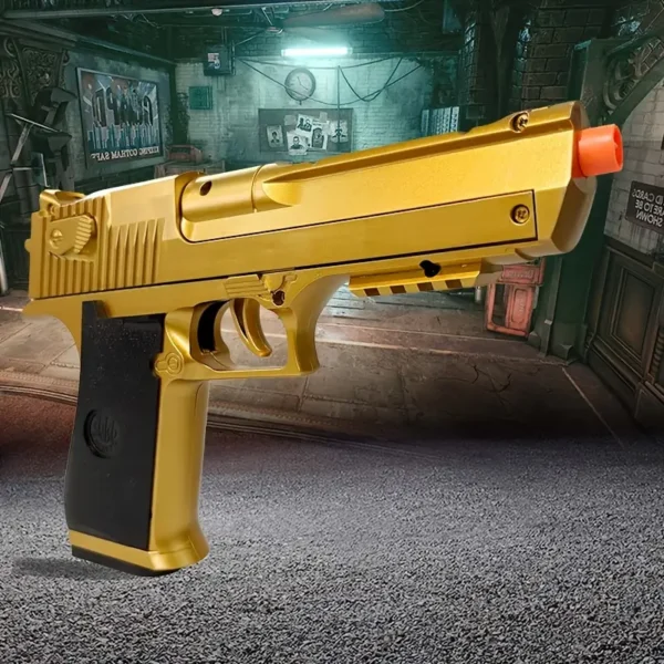 Manual Load Mechanical Continuous Fire Ejecting Pistol Outdoor Combat Sports Prop Halloween Christmas Holiday Gift 1 Magazine 6 Shell 30 Bullets - Image 3