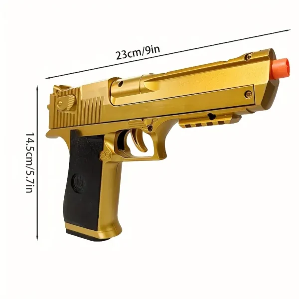 Manual Load Mechanical Continuous Fire Ejecting Pistol Outdoor Combat Sports Prop Halloween Christmas Holiday Gift 1 Magazine 6 Shell 30 Bullets - Image 4