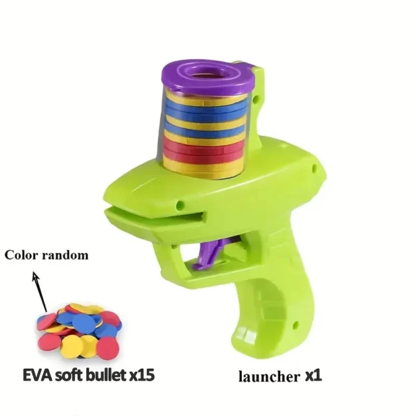 The 16pcs launcher toy set includes 15 randomly colored soft bullets, a novel toy suitable for Youngsters to play with. It is a Youngsters's Day gift, a birthday gift, and a Youngsters's party gift purple - Image 2