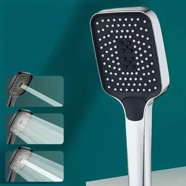 Large Area Shower Spray Silvery Head with 3 Adjustable Modes, High-Quality High-Pressure Water-Saving Flow Shower Faucet, Nozzle, Bathroom Accessories, Christmas/Halloween Gift Decoration - Image 2