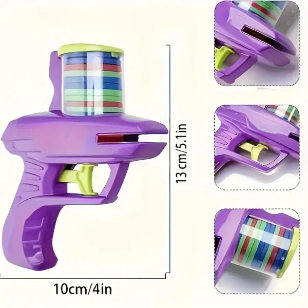 The 16pcs launcher toy set includes 15 randomly colored soft bullets, a novel toy suitable for Youngsters to play with. It is a Youngsters's Day gift, a birthday gift, and a Youngsters's party gift purple - Image 3