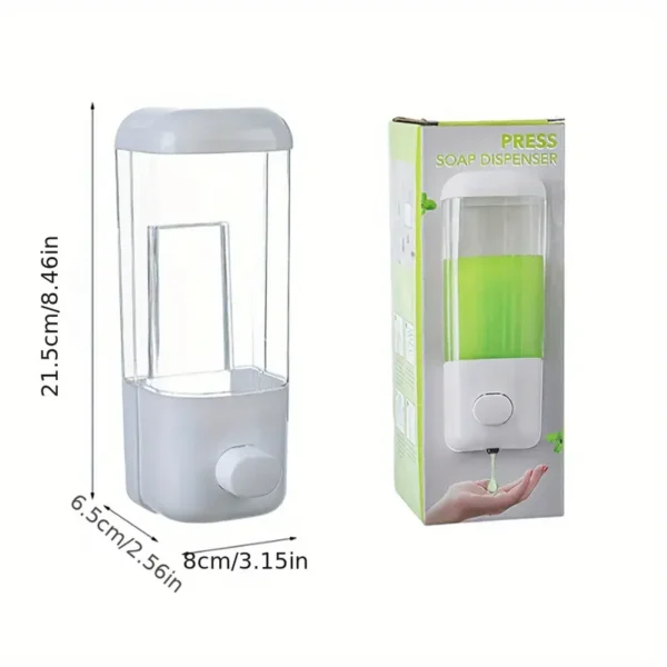 Wall Mounted Soap Dispenser - Plastic, No-Drill, Hotel Quality, Adhesive Fixation for Shower and Bathroom - Image 2
