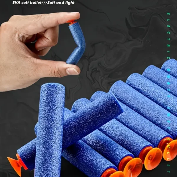 TONAPEETO Turquoise Automatic Foam Blaster with 40 Foam Bullets - Battery-Powered, Durable Plastic Toy Gun for Youngsters & Teens, Ideal Birthday & Christmas Gift - Image 5