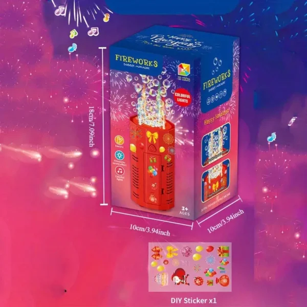 Fireworks Bubble Machine - DIY Fireworks Bubble Machine without battery and bubble liquid, suitable for party atmosphere, birthday party, wedding, Christmas and other toys - Image 2