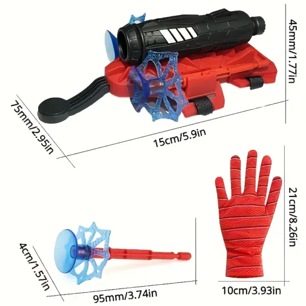 1 Set Spider Web Launcher Glove Set, Creative Plastic Toy for Kids, Perfect for Birthday, Christmas, Thanksgiving Gifts, Fun Outdoor Play - Image 3