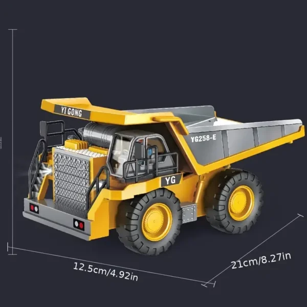 [Wireless | Metal] 2.4GHz Wireless Remote Control Excavator Toy | 11-Channel Alloy Metal Construction, USB Rechargeable 18650 Lithium Battery, Weather-Resistant | for Kids 14+ Years, Operating Voltage ≤36V - Image 4