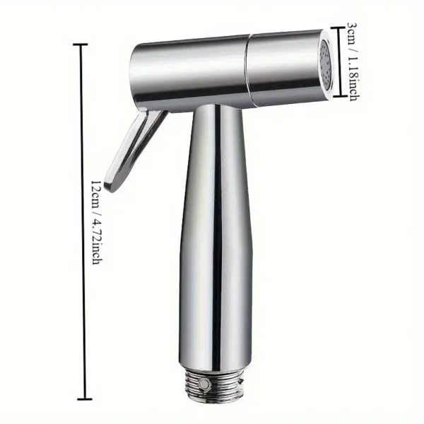 1pc ABS Handheld Modern Bathroom Toilet Bidet Sprayer Set with Enhanced Pressure Spray Head, Stainless Steel Hose, Wall Mount Holder Bracket and Installation Accessories - Image 2