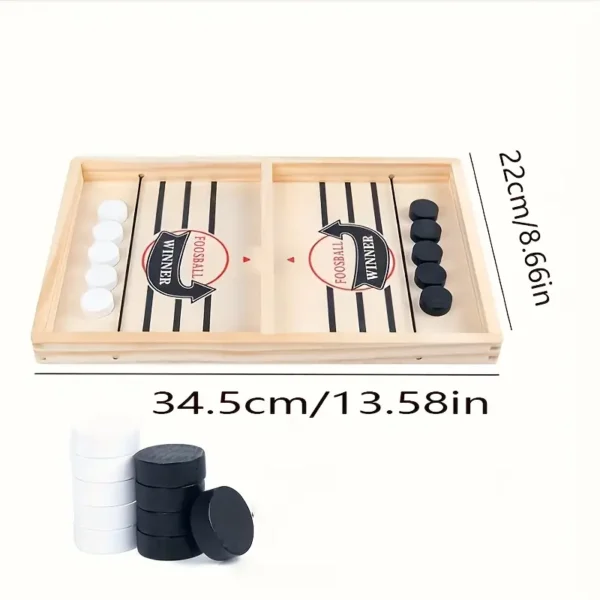 Wooden Dual Player Battle Desktop Air Blaster Toy, Fun, for Kids, Parent-Child Interactive Gam - Image 2
