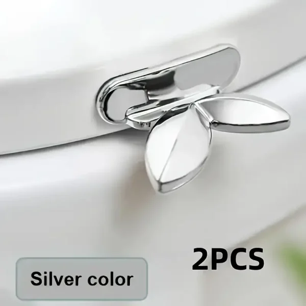 Rose Golden Durable Acrylic 1 Pcs Toilet Seat Lid Lifters - Pre-Stick Design, Flower Pattern, Easy to Clean