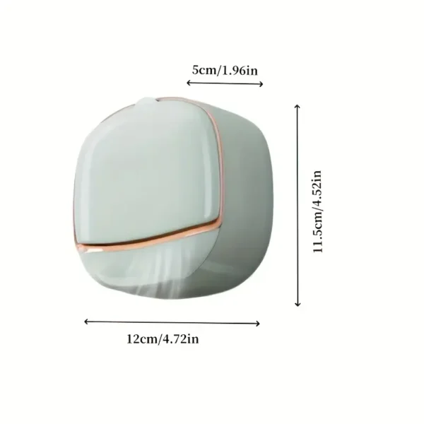 1 Pcs Waterproof Soap Dish Holder | Luxury Soap Holder with Drain Tray Keep Soap Bars Dry | Adhesive Soap Box Wall Suction Mounted for BathroomStickable Modern (White) - Image 3