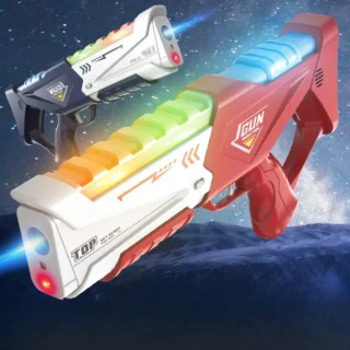 Sound and Light Sensing Gun Set with 2 Guns, Digital LED Score Display Vest - Fun for Teens and Adults, Birthday Gift Toy