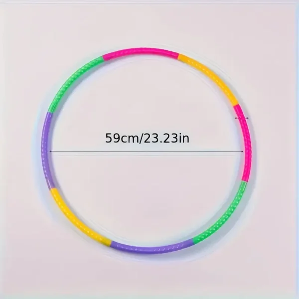 Colorful Detachable Plastic - Lightweight Fitness & Dance Ring for Outdoor Play, Exercise, and Fun - Mixed Colors (Pink, Green, Yellow, Purple, Blue) - Perfect for Youngsters and Adults, for Fitness